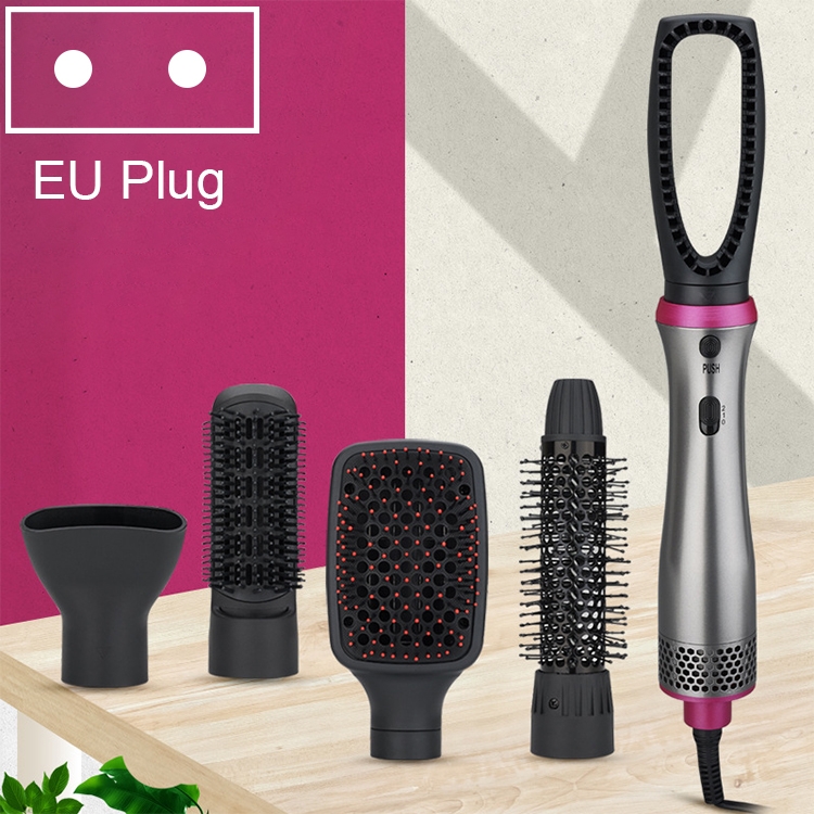 

Five-in-one Multifunctional Head-changing Hairbrush Comb Straight Dual-purpose Electric Straight Hair Comb(EU Plug)
