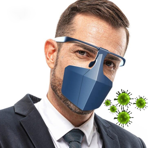 

Face-Shielding Protective Face Mask Anti-Fog Anti-Splash Anti-virus Dustproof Isolating Face Shield(Blue)
