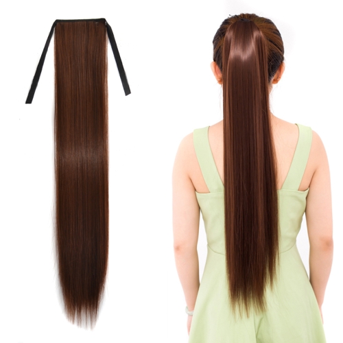 

Natural Long Straight Hair Ponytail Bandage-style Wig Ponytail for Women，Length: 75cm (Flaxen)