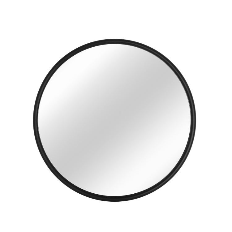 

[US Warehouse] Metal Circular Frame Indoor Iron Wall Mounted Plane Mirror Size: 22 inch (Black)