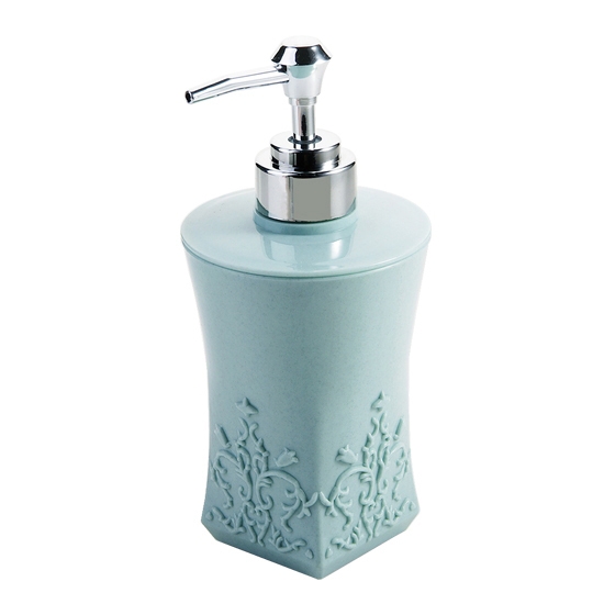 

3 PCS Square Press Style Carved Shower Gel Hand Soap Fill Empty Bottle (Baby Blue)