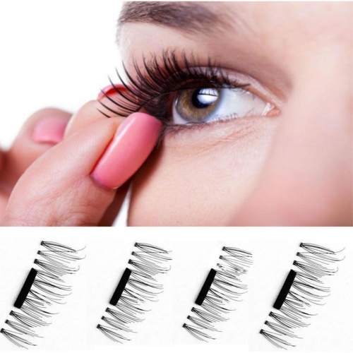 

4 PCS 3D Magnetic False Eyelashes Eye Beauty Makeup Accessories Eye Lashes Extension Tools, Eyelash Length 1.5mm-2.1cm