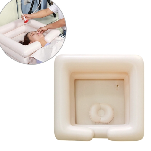 

PVC Portable Square Inflatable Wash Basin Home Care Shampoo Trough