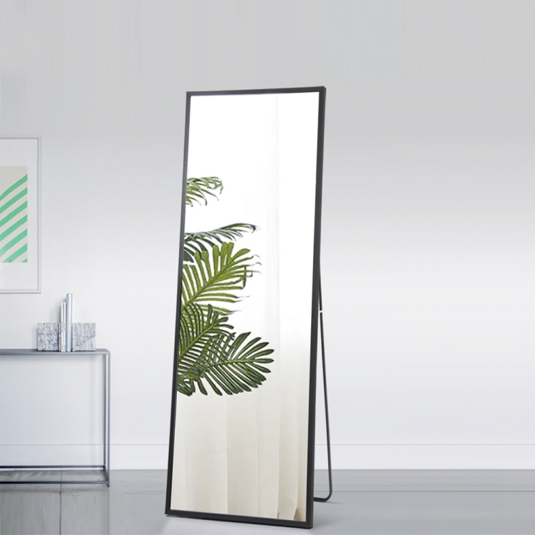 

[US Warehouse] Rectangular Aluminum Frame Floor Mirror Wall-mounted Full-length Mirror Bedroom Mirror, Size: 59 x 19.7 inch