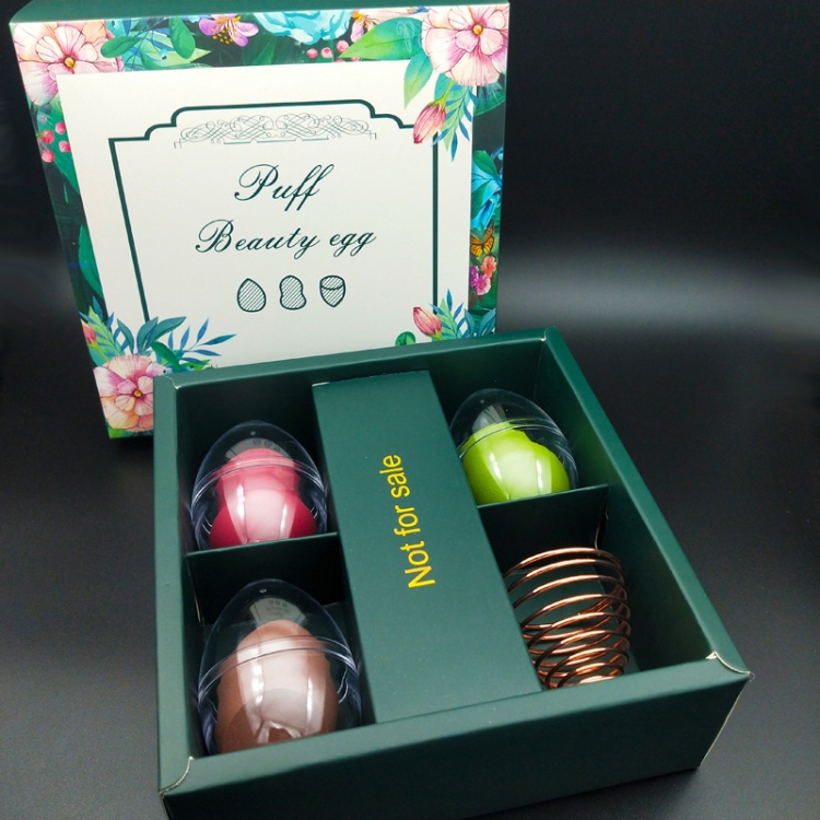 

Gourd Water-drop Sponge Makeup Egg Soft Cosmetic Puffs Set with Sponge Cleanser (Hard Box)