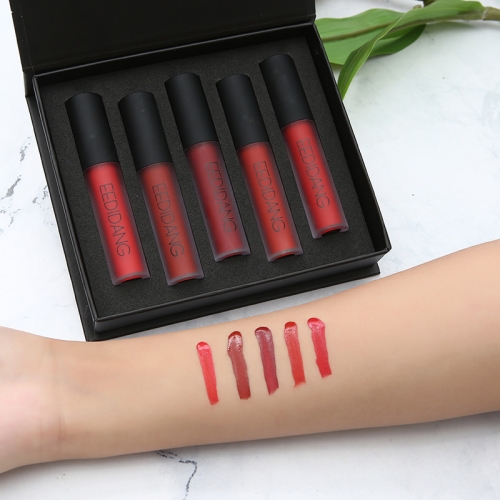 

5 PCS / Set Retro Matte Lip Gloss Makeup Moistening Liquid Lipsticks