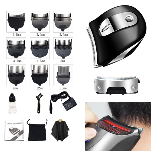 

HJ-2019 Men Electric Shaver Fader Self-help Hair Clipper with Cloth + Sponge + Spare Cutter Head, Standard Version, CN Plug