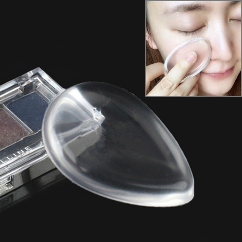 

Waterdrop Shaped Great Beauty Facial Makeup Transparent Silicone Smooth Powder Cream Puff(Transparent)