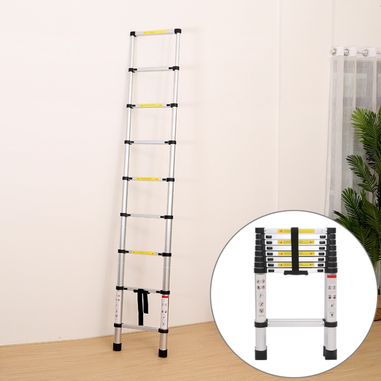 

Multifunctional Thickened Aluminum Alloy Single-sided Telescopic Ladder, Size: 2.6m