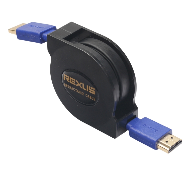 

1.8m HDMI 1.4 (1080P) Gold Plated Connectors HDMI Male to HDMI Male Retractable Flat Cable (Black)