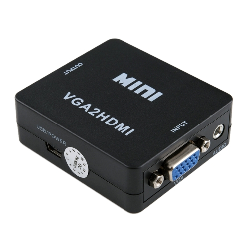 

HOWEI HW-2107 HD 1080P Mini VGA to HDMI Scaler Box Audio Video Digital Converter