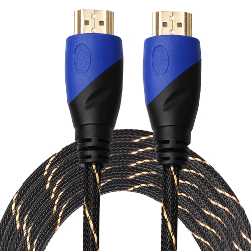 

5m HDMI 1.4 Version 1080P Woven Net Line Blue Black Head HDMI Male to HDMI Male Audio Video Connector Adapter Cable