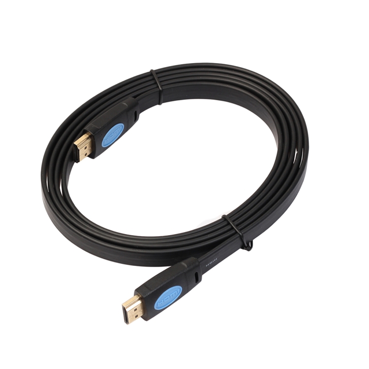 

1.8m HDMI 2.0 Version 4K HD Noodle Line Gold-plated Head HDMI Male to HDMI Male Audio Video Connector Adapter Cable