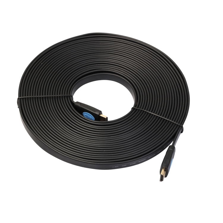 

10m HDMI 2.0 Version 4K HD Noodle Line Gold-plated Head HDMI Male to HDMI Male Audio Video Connector Adapter Cable