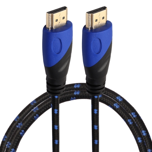 

1m HDMI 1.4 Version 1080P Nylon Woven Line Blue Black Head HDMI Male to HDMI Male Audio Video Connector Adapter Cable
