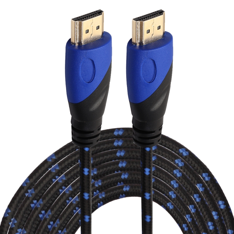 

10m HDMI 1.4 Version 1080P Nylon Woven Line Blue Black Head HDMI Male to HDMI Male Audio Video Connector Adapter Cable