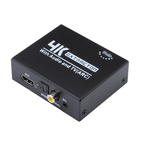 

EC080 4K HDMI Audio Extractor Full HD 1080P Video Splitter, Support Audio (5.1CH/2.1CH), TV (ARC), EU Plug / US Plug(Black)