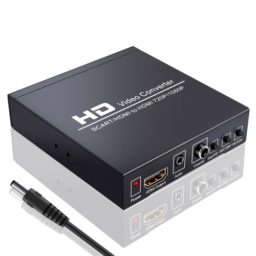 

NEWKENG NK-8S SCART + HDMI to HDMI 720P / 1080P HD Video Converter Adapter Scaler Box