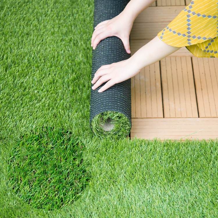 

[JPN Warehouse] Durable Soft Artificial Turf Roll with 12 U-shaped Pins, Size: 5 x 1m (Bright Green)