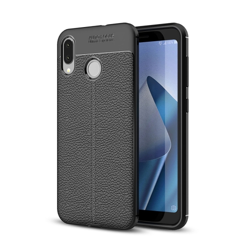 

For Asus Zenfone Max (M1) ZB555KL Litchi Texture Soft TPU Protective Back Cover Case (Black)