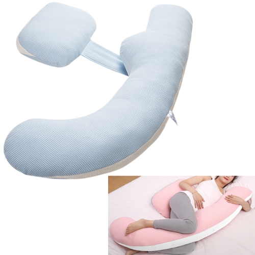 

U Shape Pregnancy Comfortable Pillows Maternity Pregnant Waist Side Sleepers Back Cushion (Blue)