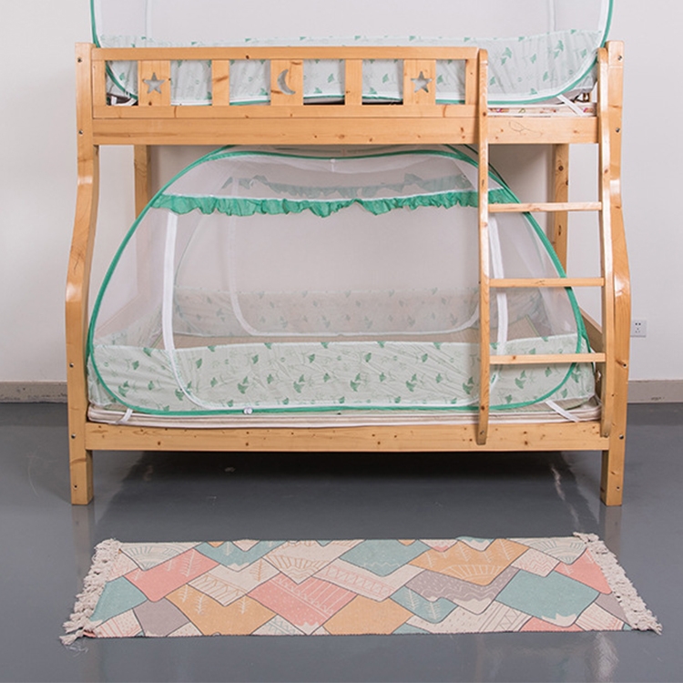 

Student Dormitory Free Installation Yurt Mosquito Net Encryption Zipper Double Door Defence Mosquito for 120cm Width Lower Berth (Dark Green)