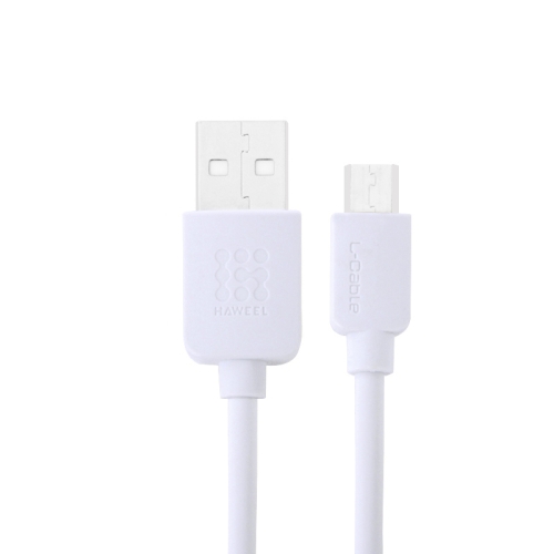 HAWEEL 2m High Speed Micro USB to USB Data Sync Charging Cable, For Galaxy, Huawei, Xiaomi, LG, HTC and other Android Smart Phones(White)