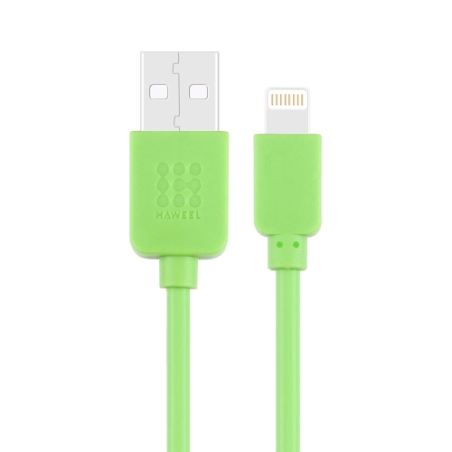 HAWEEL 1m High Speed 35 Cores 8 Pin to USB Sync Charging Cable For iPhone 13 / iPhone 12 / iPhone 11 / iPhone XR / iPhone XS MAX / iPhone X & XS / iPhone 8 & 8 Plus / iPhone 7 & 7 Plus / iPhone 6 & 6s & 6 Plus & 6s Plus / iPad(Green)