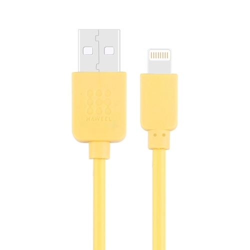 

HAWEEL 1m High Speed 35 Cores 8 Pin to USB Sync Charging Cable, For iPhone XR / iPhone XS MAX / iPhone X & XS / iPhone 8 & 8 Plus / iPhone 7 & 7 Plus / iPhone 6 & 6s & 6 Plus & 6s Plus / iPad(Yellow)