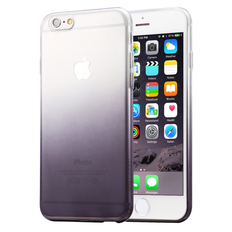 

HAWEEL Ultra Slim Gradient Color Clear Soft TPU Case for iPhone 6 Plus & 6s Plus(Black)