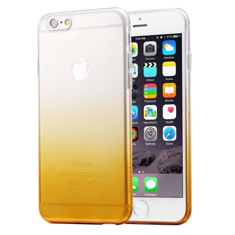 

HAWEEL for iPhone 6 & 6s Ultra Slim Gradient Color Clear Soft TPU Case(Orange)