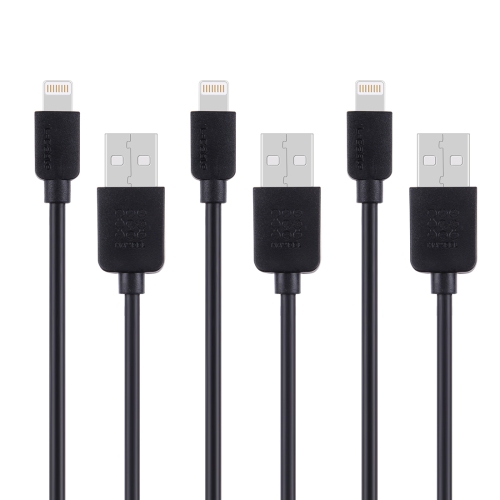

3 PCS HAWEEL 1m High Speed 8 pin to USB Sync and Charging Cable Kit, For iPhone 11 / iPhone XR / iPhone XS MAX / iPhone X & XS / iPhone 8 & 8 Plus / iPhone 7 & 7 Plus / iPhone 6 & 6s & 6 Plus & 6s Plus / iPad(Black)