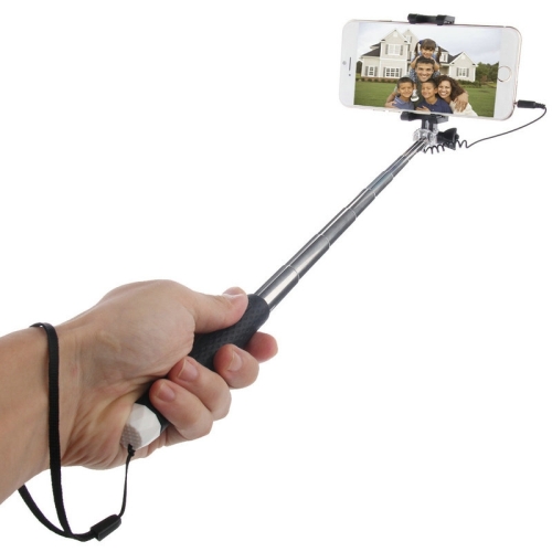 

[HK Warehouse] HAWEEL Mini Multifunction Wire Controlled Extendable Selfie Stick Monopod, For iPhone, Galaxy, Huawei, Xiaomi, HTC, Sony, Google and other Smartphones of Android or iOS(Black)