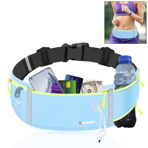 

HAWEEL Running Belt Waist Fanny Pack Bag Sports Waterproof Waist Phone Pocket(Blue)