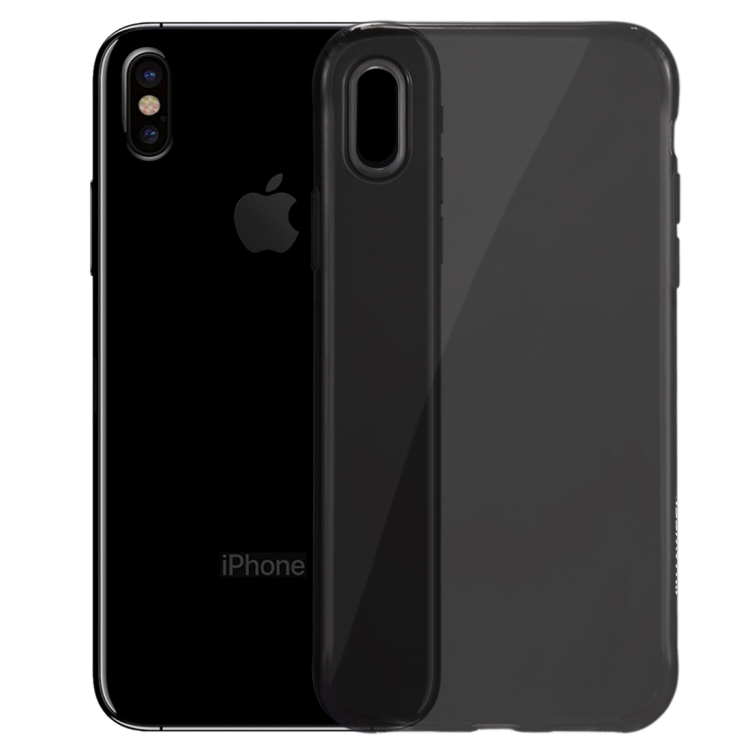 

HAWEEL for iPhone X Soft Transparent TPU Protective Case(Black)