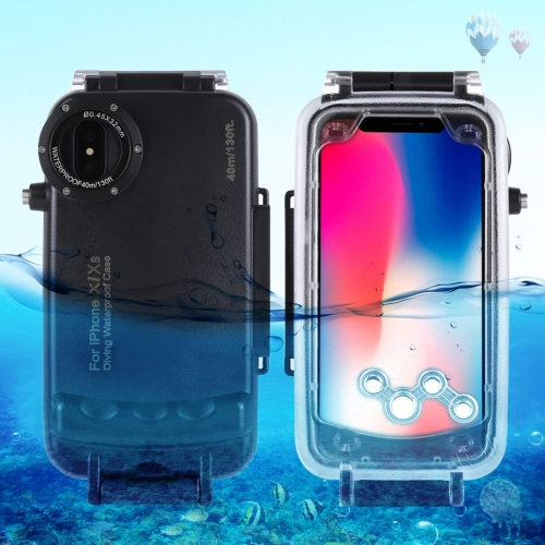 

HAWEEL 40m/130ft Diving Case for iPhone X / XS, Photo Video Taking Underwater Housing Cover(Black)
