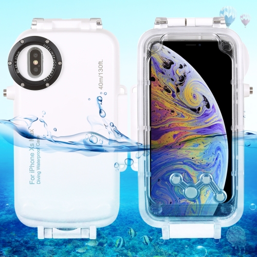

HAWEEL 40m/130ft Waterproof Diving Case for iPhone XS Max, Photo Video Taking Underwater Housing Cover(White)