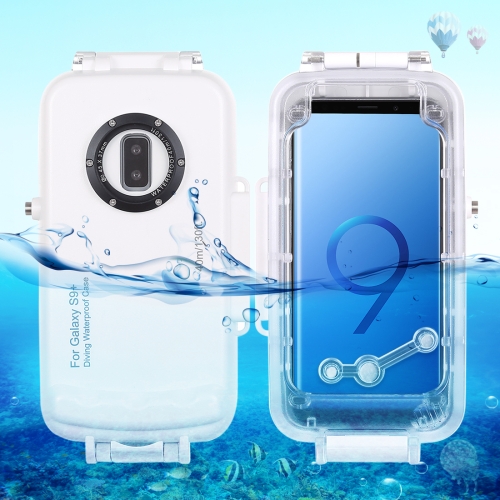 

HAWEEL 40m/130ft Waterproof Diving Housing Photo Video Taking Underwater Cover Case for Galaxy S9+, Only Support Android 8.0.0 or below(White)
