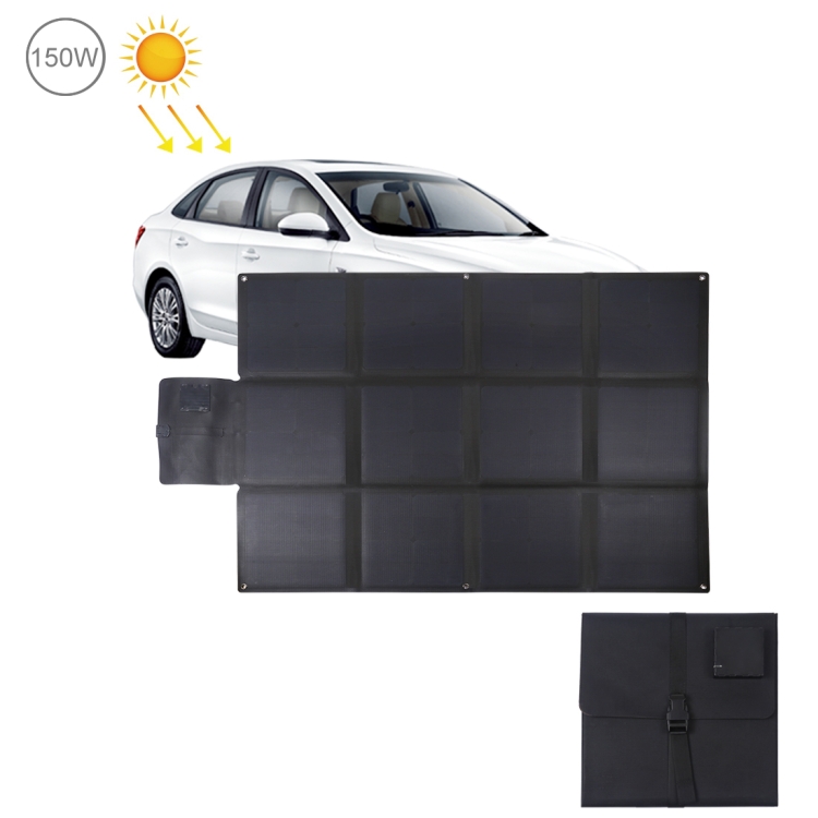 

HAWEEL 150W 12-Fold ETFE Solar Panel Charger with 5V / 4.8A USB Port + DC Output(Black)