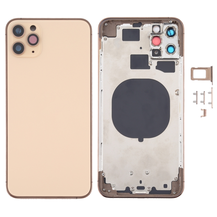 

Back Housing Cover with Appearance Imitation of iP12 for iPhone 11 Pro Max(Gold)