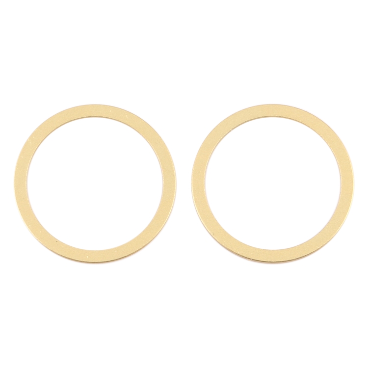 

2 PCS Rear Camera Glass Lens Metal Protector Hoop Ring for iPhone 12(Gold)