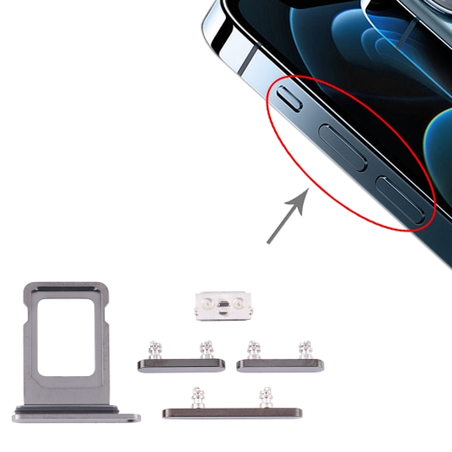 

SIM Card Tray + Side Keys for iPhone 12 Pro (Graphite)