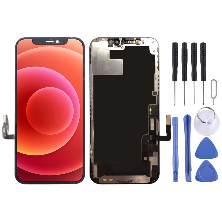 

OLED Material LCD Screen and Digitizer Full Assembly for iPhone 12 (Black)