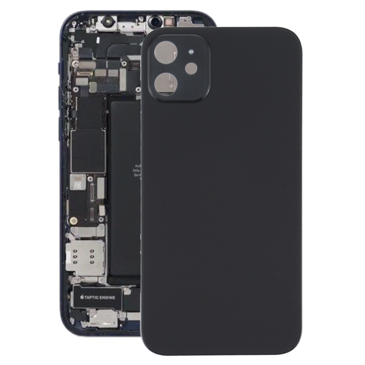 

Glass Back Cover with Appearance Imitation of iP12 for iPhone XR(Black)
