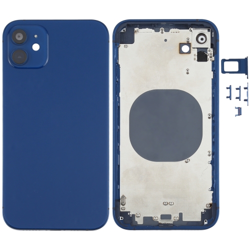 

Back Housing Cover with Appearance Imitation of iP12 for iPhone XR(Blue)