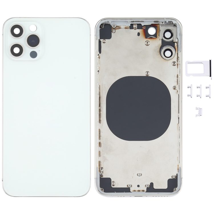 

Back Housing Cover with Appearance Imitation of iP12 Pro for iPhone X(White)
