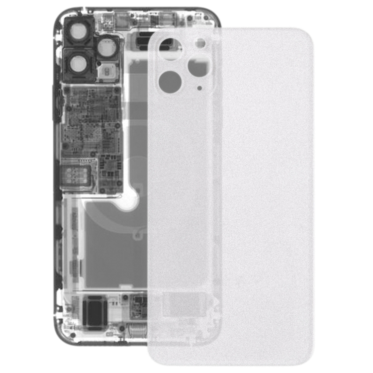 

Transparent Frosted Glass Battery Back Cover for iPhone 11 Pro Max(Transparent)
