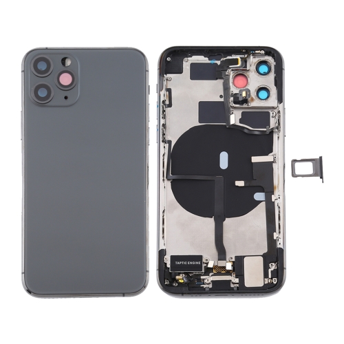 

Battery Back Cover Assembly (with Side Keys & Power Button + Volume Button Flex Cable & Wireless Charging Module & Motor & Charging Port & Loud Speaker & Card Tray & Camera Lens Cover) for iPhone 11 Pro Max(Grey)