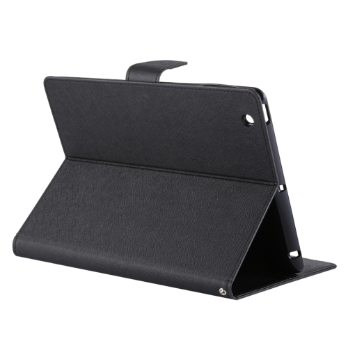 

MERCURY GOOSPERY FANCY DIARY for iPad 4 / 3 / 2 Cross Texture Leather Case with Holder & Card slots & Wallet (Black)