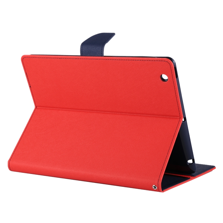 

GOOSPERY FANCY DIARY for iPad 4 / 3 / 2 Cross Texture Leather Case with Holder & Card slots & Wallet (Red)